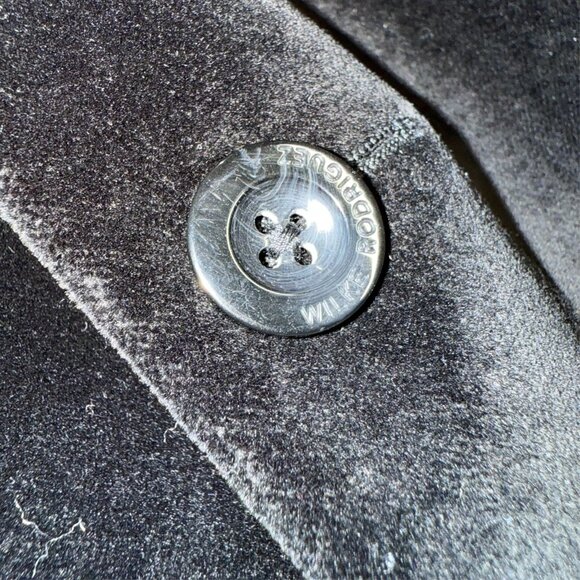 Wilke-Rodriguez Velour Blazer Velvet Sport Coat Black 100% Cotton 46L - Picture 4 of 8